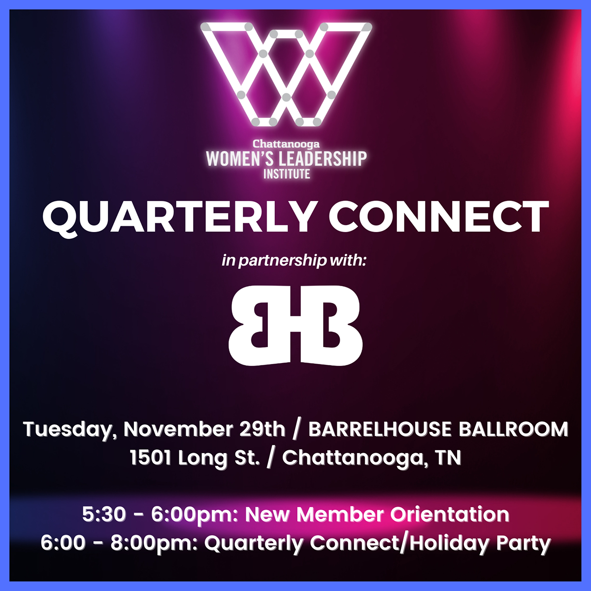 Quarterly Connect @ Barrelhouse Ballroom